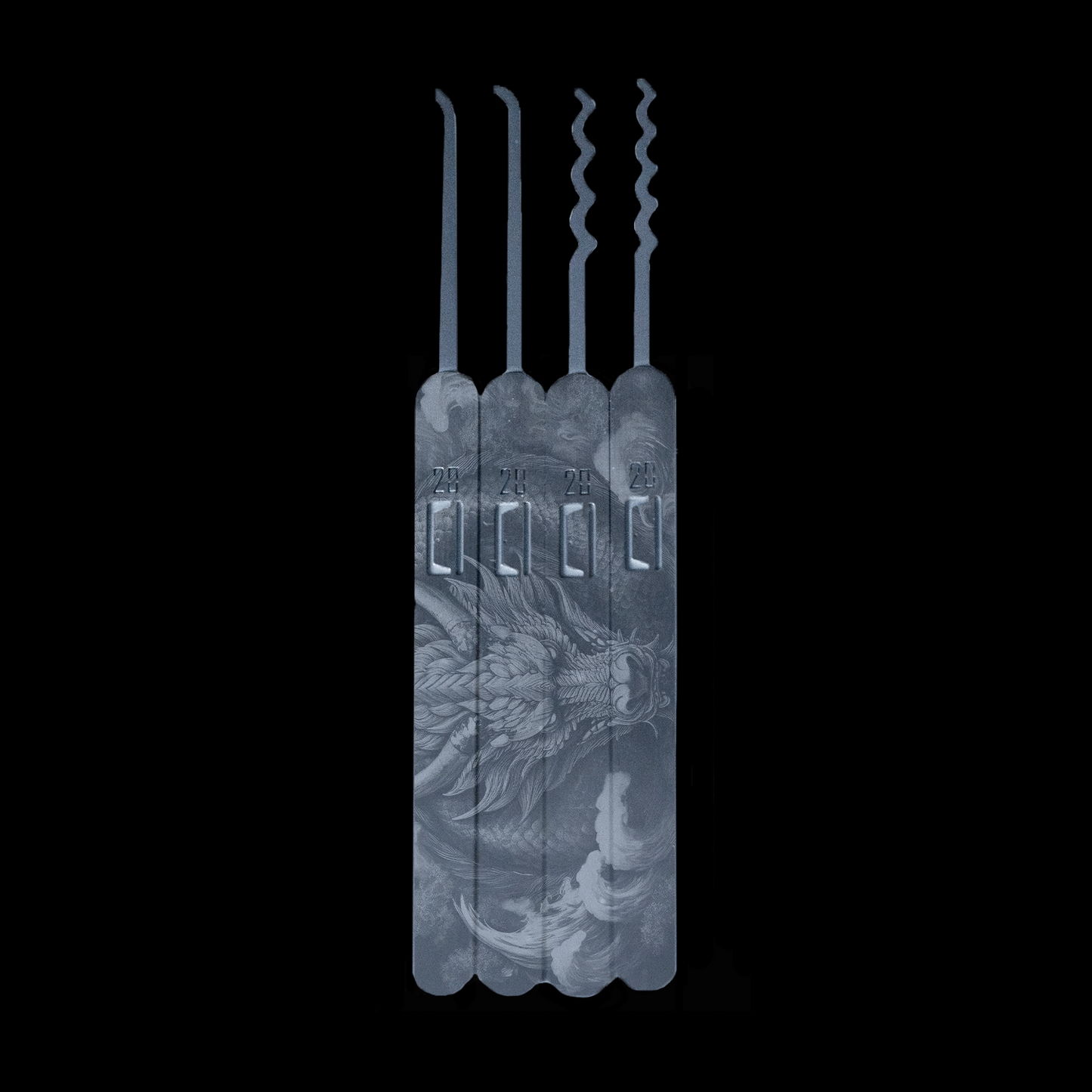 Engraved Genesis Pick Set: Dragon