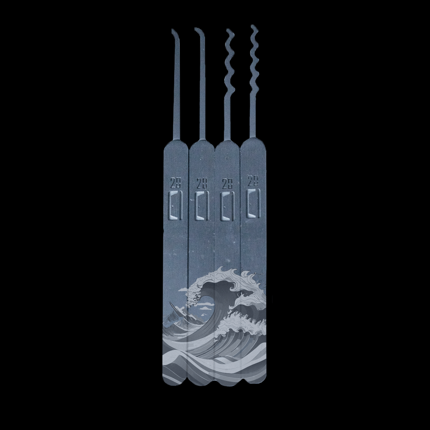 Engraved Genesis Pick Set: Waves
