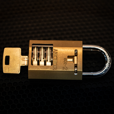 Assa dp4400 Snowman in Anchor Las 802-2 Padlock Body by Jordan the Locksmith