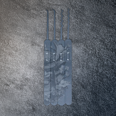 Engraved Genesis Pick Set: Samurai