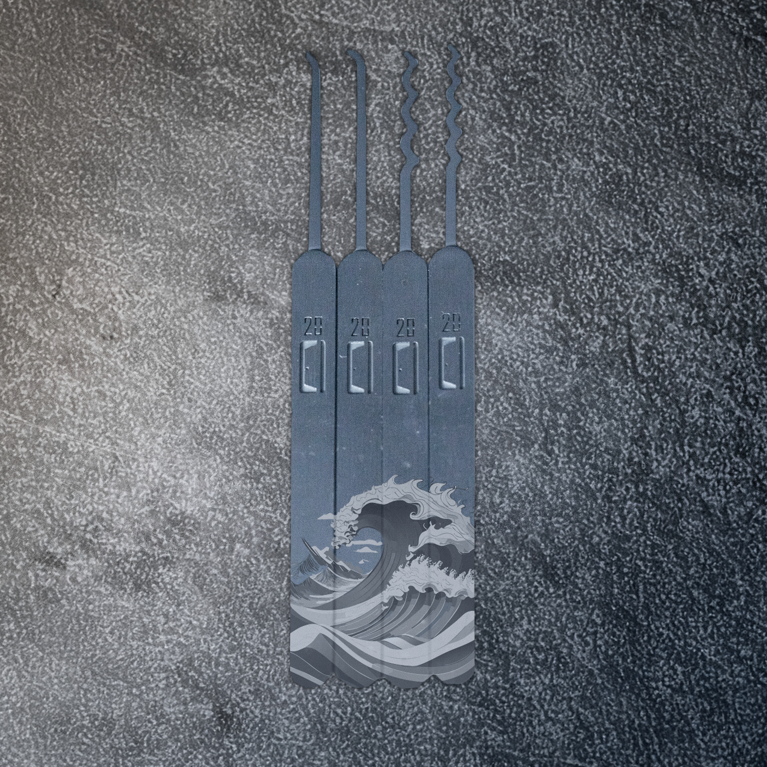 Engraved Genesis Pick Set: Waves