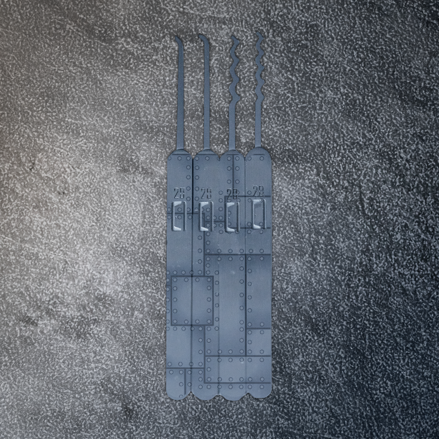 Engraved Genesis Pick Set: Riveted