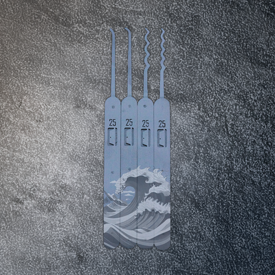 Engraved Genesis Pick Set: Waves